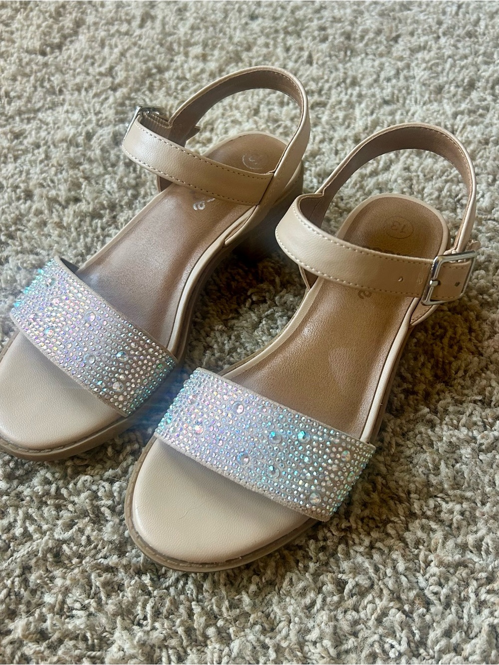 Girls’ Art Class Rhinestone Sandals, Size 13